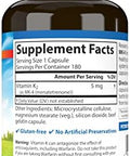 Carlson Vitamin K2 MK4 (Menatetrenone) 5 mg Vitamin K Supplement Bone Support K2 Vitamin SoyFree Vitamin K2 180 Capsules