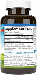Carlson Vitamin K2 MK4 (Menatetrenone) 5 mg Vitamin K Supplement Bone Support K2 Vitamin SoyFree Vitamin K2 180 Capsules