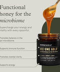 Bee-Ome Gold by Enviromedica - Unpasteurized Raw Manuka Honey with Probiotics, Royal Jelly, Bee Pollen & Propolis, Functional Superfood Honey, 7.4oz
