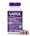 Natrol Ultra Sleep 3-In-1 100 Drug-Free Sleep Aid Blend With Melatonin Gaba & Botanicals Dietary Supplement Non-Habit Forming 30 Fast Dissolve Tablets