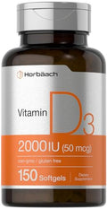 Horbaach Vitamin D3 Softgels 150 Count 2000Iu