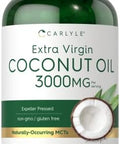 Carlyle Coconut Oil Extra Virgin Softgel Capsules | 3000mg | 240 Count | Naturally Occurring MCTs | Non-GMO and Gluten Free Supplement