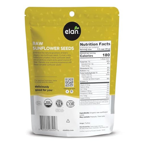 Elan Organic Superfood Seed Bundle: Sesame & Sunflower Seeds, Non-GMO, Vegan, Gluten-Free, Kosher, Perfect for Topping, Baking, Energy Bars & Smoothies