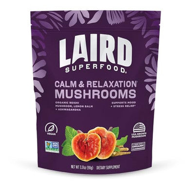 Laird Superfood Organic Calm And Relax Mushroom Blend With Reishi Lemon Balm And Ashwagandha 3.17 Oz. Bag Pack Of 1