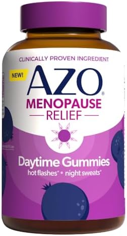 Azo Daytime Menopause Gummies For Women Clinically Proven Ingredient For Hot Flashes And Night Sweats Menopause Supplements For Women 30 Gummies