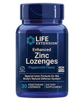 Life Extension Enhanced Zinc Lozenges, Zinc Acetate, Optimal Immune Support, Strong Immune Response, Ionic Zinc, Non-Gmo, Gluten-Free, Vegetarian, 30 Lozenges