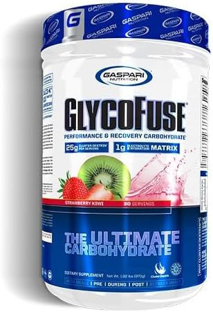 Gaspari Nutrition Glycofuse: Performance And Recovery Carbohydrate 25G Cluster Dextrin And 1G Electrolyte And Hydration Matrix (Strawberry Kiwi 30 Servings)