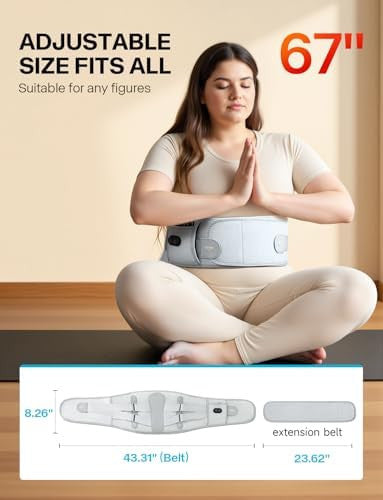 Alljoy 10000Mah Cordless Heating Pad For Back Pain Relief Fsa Eligible Hsa 67" Lower Back Massager With 3 Heat 3 Vibration Portable Heating Pad For Cramps Birthday s For Women Men Mom Dad