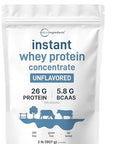 Micro Ingredients Unflavored Whey Protein Powder 2Lbs Protein Powder For Women & Men Whey Protein Isolate Bcaas Great For Bars Shakes Smoothies Snacks Or Coffee Non-Gmo Soy Free