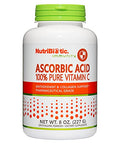 NutriBiotic Ascorbic Acid Vitamin C Powder Pharmaceutical Grade LAscorbic Acid 2000 Mg Per Serving Essential Immune and Antioxidant Collagen Support Supplement Vegan Gluten and GMO 8 Oz