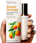 Gya Labs Sweet Orange & Sandalwood Roll On Set - Essential Oils Aromatherapy Roll On With Essential Oil Set - 2X0.34 Fl Oz - Gya Labs