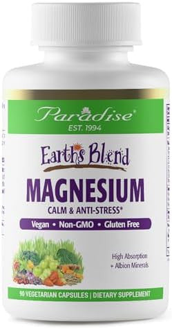 Paradise Herbs Earth'S Blend Women'S Once Daily Multivitamin With Iron 60 Capsules & Earth'S Blend Magnesium 90 Capsules Bundle