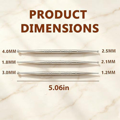 Feelfree Sport Facial Reflexology Tool Set Includes 6 Acupuncture Pen Heads For Ear & Facial Acupressure Points Multi-Size For Personalized Treatment