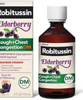 Robitussin Maximum Strength Elderberry Cough + Chest Congestion Dm Cough Medicine For Adults Cough And Chest Congestion Relief Liquid 4 Fl Oz