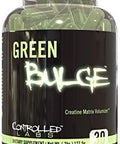 Controlled Labs Green Bulge Supplement 30 Serv Advanced Creatine Matrix Volumizer Improve Strength Stamina Performance & Muscle Recovery Caffeine & Stimulant