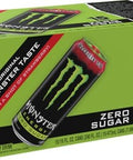 Monster Energy Zero Sugar Strawberry Shot, Green, Original, Sugar Free Energy Drink, 16 Ounce (Pack of 15)