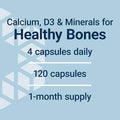 Life Extension Bone Restore Calcium Supplement Vitamin D3 Magnesium Boron zinc Manganese Silicon Helps Maintain Healthy Bone Density GlutenFree NonGMO 120 Capsules