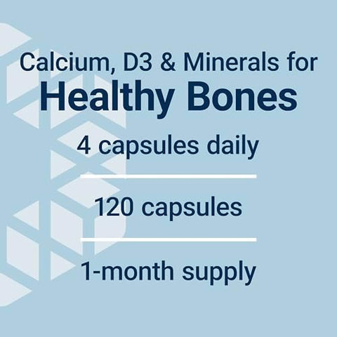 Life Extension Bone Restore Calcium Supplement Vitamin D3 Magnesium Boron zinc Manganese Silicon Helps Maintain Healthy Bone Density GlutenFree NonGMO 120 Capsules