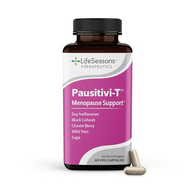 Lifeseasons Pausitivit With Beaut & Ageless Skincare Menopause Support Supplement Relief For Hot Flashes Hormone Imbalance & Night Sweats Sage Chasteberry Soy Isoflavones & Black Cohosh