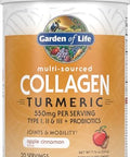 Garden Of Life Multi-Sourced Collagen Peptides Turmeric Powder - Apple Cinnamon 20 Servings For Women Men Joints Mobility Hydrolyzed Collagen Protein Powder Supplements