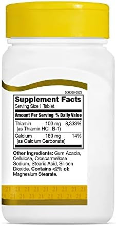 21St Century Vitamin B1 100Mg 110 Tabs