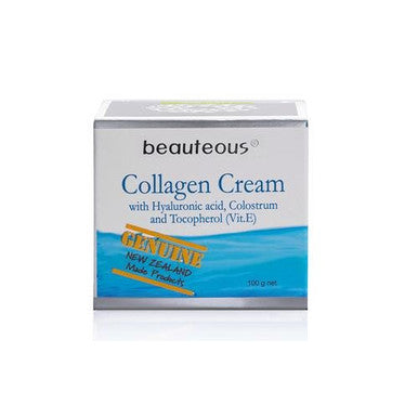 Beauteous Collagen Cream with Hyaluronic Acid, Colostrum and Vitamin E, 100 Gram