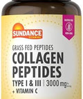 Sundance Collagen Peptides Pills 3000Mg Type I & Ii With Vitamin C 60 Count Nongmo & Gluten Supplement