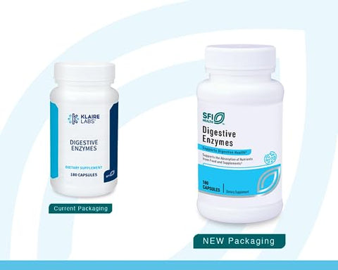 Klaire Labs Sfi Health Digestive Enzymes - Gut Health Supplements With Amylase Protease Lactase Cellulase & Lipase Enzymes For Digestion - Supports Occasional Bloating & Gas (90 Capsules)