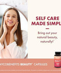 Host Defense Mycobenefits Beauty Capsules Supplement Health Aid Mushroom Supplement With Biotin & Hyaluronic Acid 60 Capsules (30 Servings)