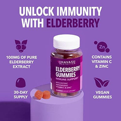 Havasu Nutrition Elderberry Gummies + Mullein Leaf Capsules Immune Support Bundle