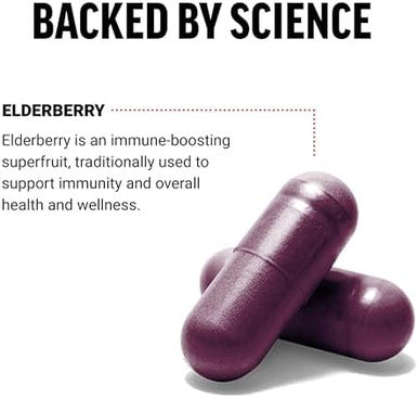 Force Factor Elderberry Capsules, Immunity Supplement And Antioxidants Supplement For Men And Women, Daily Immunity Boost, Vegan, No Gelatin, Non-Gmo, 100 Vegetable Capsules