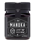 Kiva Raw Manuka Honey - Certified UMF 15+, MGO 514+ 100% Pure Genuine New Zealand, Non-GMO, Traceable (8.8oz/250g Bottle)