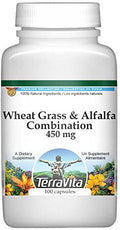 Terravita Wheat Grass And Alfalfa Combination - 450 Mg (100 Capsules, Zin: 516431)