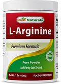 Best Naturals Larginine Powder 1 Pound Pure Pharmaceutical Grade Form Best Amino Acid Arginine Supplements For Women & Man Promotes Circulation And Supports Cardiovascular Health