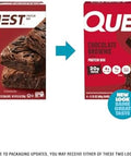 Quest Nutrition Chocolate Brownie Protein Bars, 20g Protein, 4g Net Carbs, 1g Sugar, High Fiber, Gluten Free, Keto Friendly, 4 Count