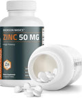 Bronson Zinc 50 Mg High Potency One Year Supply Supports Immune, Antioxidant & Skin Health - Non-Gmo, 360 Vegetarian Tablets