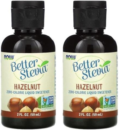 Now Foods Betterstevia Hazelnut Zerocalorie Liquid Sweetener Keto Friendly Suitable For Diabetics No Erythritol 2Ounce