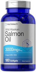 Horbaach Wild Alaskan Salmon Fish Oil 180 Softgel 3000Mg
