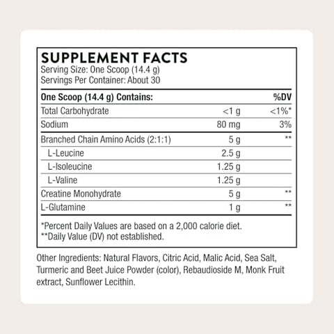 Thorne - Creatine Bcaas - Micronized Creatine Monohydrate Bcaa Powder - Support For Muscles Exercise Endurance & Recovery - For Women & Men - Peach Mango - Nsf Certified For Sport 30 Servings