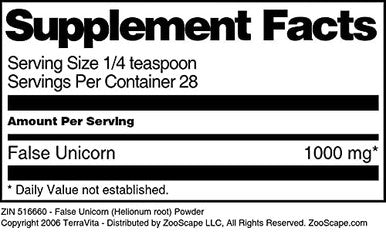 Terravita False Unicorn (Helionum Root) Powder (1 Oz, Zin: 516660)