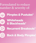O Positiv Flo Acne Capsules Reduce Number And Severity Of Pimples Whiteheads Blackheads And Pustules On Face Back And Body Colostrum-Derived Lactoferrin Zinc And Vitamin E 30 Servings