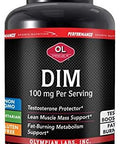 Olympian Labs Dim 100Mg Dim Diindolylmethane Supplement Capsules Supporting Hormone Balance Clear Skin Pcos & Aid In Fitness And Maintaining Lean Muscle 120 Daily Capsules