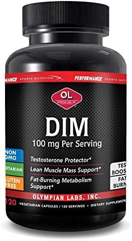 Olympian Labs Dim 100Mg Dim Diindolylmethane Supplement Capsules Supporting Hormone Balance Clear Skin Pcos & Aid In Fitness And Maintaining Lean Muscle 120 Daily Capsules