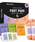 Tolevita Pads 30 Foot Pads Per Pack With Wood Vinegar Bamboo Vinegar Tourmaline And Natural Extracts 3 Aromas Green Tea Ginger And Lavender Relaxation Circulation And Daily Wellness