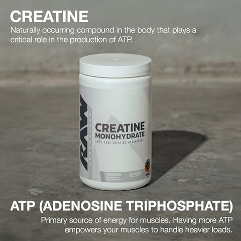 Raw Nutrition Creatine Monohydrate & Fruit Burst Pre-Workout Powder Bundle