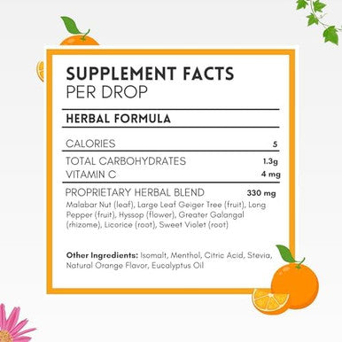 Herbion Naturals Cough Drops With Orange Flavor Sugar With Stevia Soothes Cough For Adults And Children Over 6 Years 18 Drops