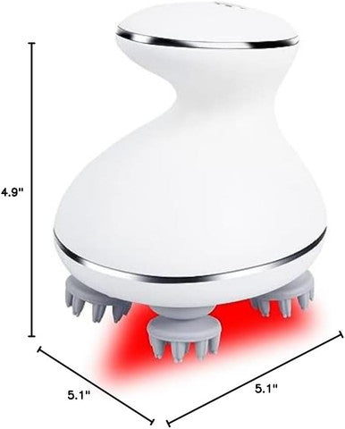 Mxm2Mxm Electric Scalp Massager With Red Light TherapyWaterproof Head Massager With 108 Nodes4 ModesWireless Charging To Relieve Deep Tissue Pressure
