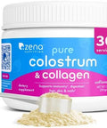 Zena Nutrition Pure Bovine Colostrum & Collagen Powder Supplement for Gut Health Immune Support Digestion Hair Skin & Nails Unflavored Gluten & Sugar Free 30 Servings