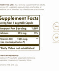 Solgar Naturally Sourced Vitamin K2 (Mk-7) 100 Mcg - 50 Vegetable Capsules Pack Of 2 - Supports Bone Health - Whole Food Source From Natto Extract - Non-Gmo Gluten Free 100 Total Servings