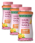 Nature'S Bounty Optimal Solutions Hair Skin & Nails With Biotin And Collagen Citrus-Flavored Gummies Vitamin Supplement 2500 Mcg 80 Ct 40 Total Servings (Pack Of 3)